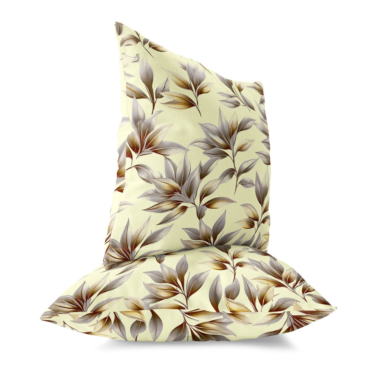 Silver And Gold Enchanted Leaflet Indoor/Outdoor Throw Pillow