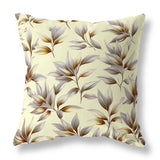 Silver And Gold Enchanted Leaflet Indoor/Outdoor Throw Pillow