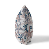 Silver And Rosy Starfish Sway Indoor/Outdoor Throw Pillow Zipper