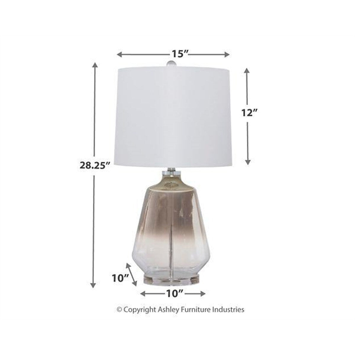 Silver Finish Contemporary Table Lamp