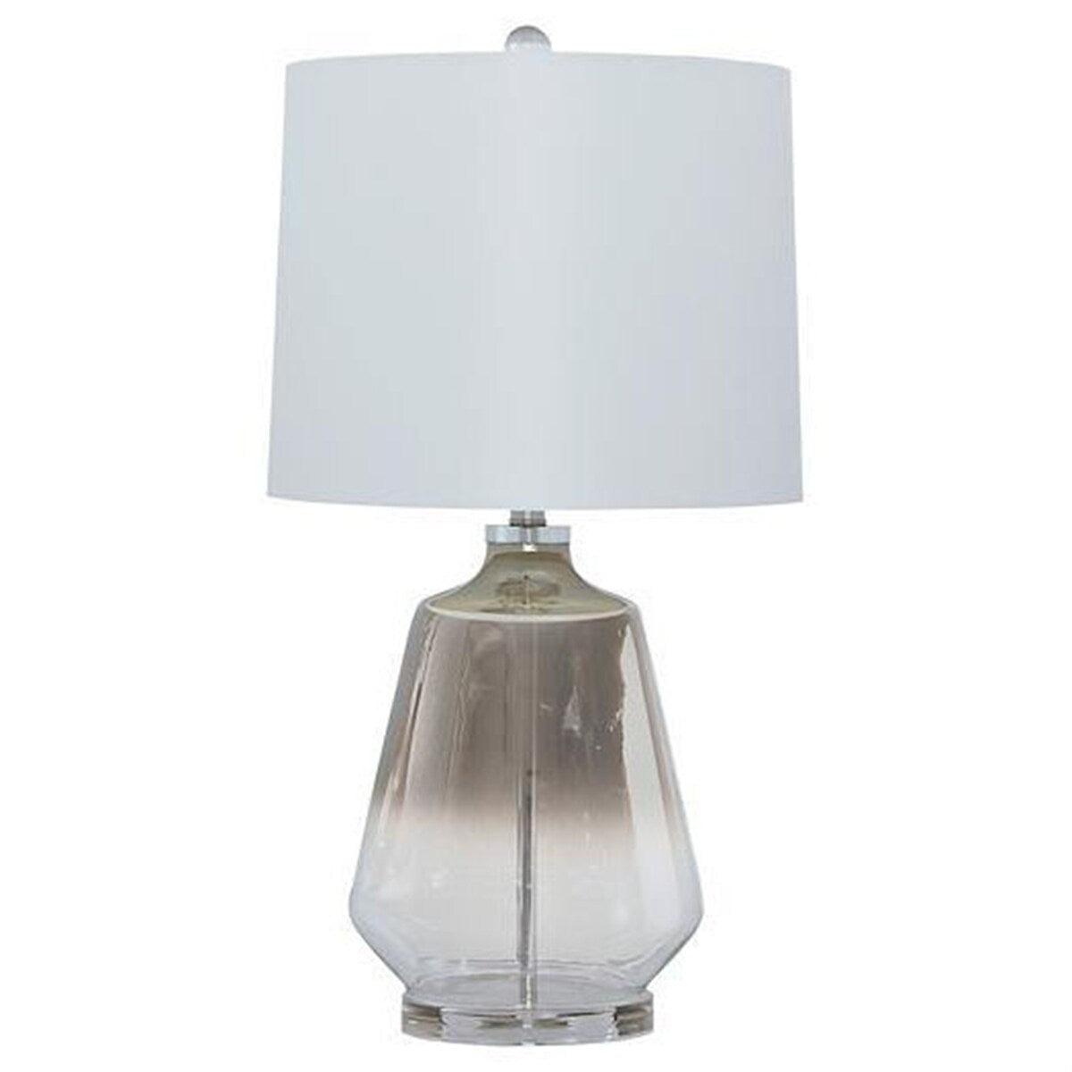 Silver Finish Contemporary Table Lamp