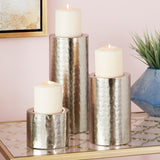 Iron Industrial Candle Holder (Set of 3) - S/3 11", 7", 4"H