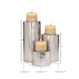 Iron Industrial Candle Holder (Set of 3) - S/3 11", 7", 4"H