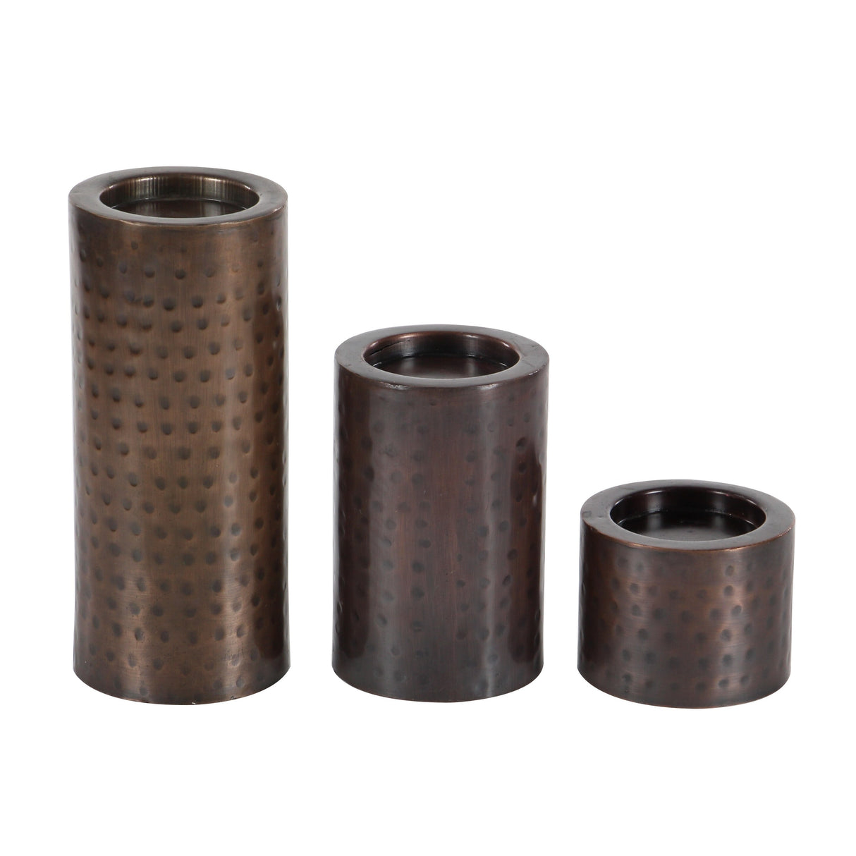 Iron Industrial Candle Holder (Set of 3) - S/3 11", 7", 4"H