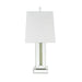 Silver Mirror Table Lamp and Engineered Stone