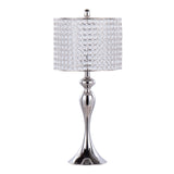 Silver Orchid Ashland 27" Metal Table Lamp with Crystal Beads (Set of 2)