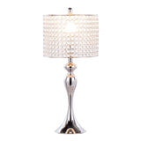 Silver Orchid Ashland 27" Metal Table Lamp with Crystal Beads (Set of 2)