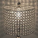 Silver Orchid Ashland 27" Metal Table Lamp with Crystal Beads (Set of 2)
