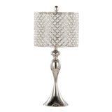 Silver Orchid Ashland 27" Metal Table Lamp with Crystal Beads (Set of 2)