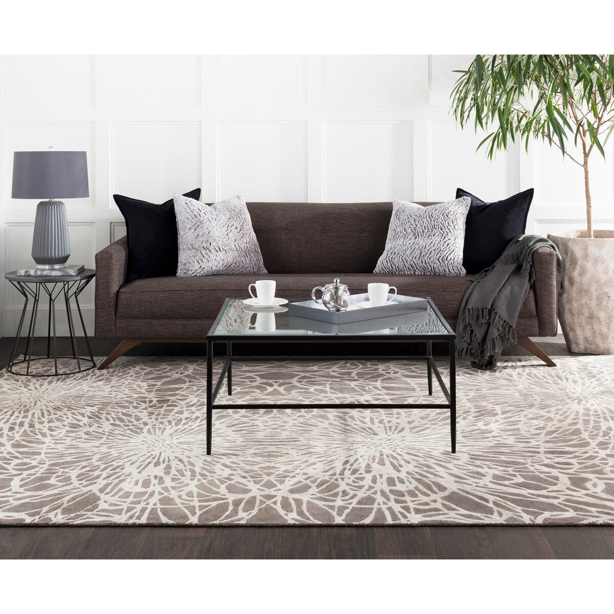 Silver Orchid Billings Hand Knotted Indoor Area Rug