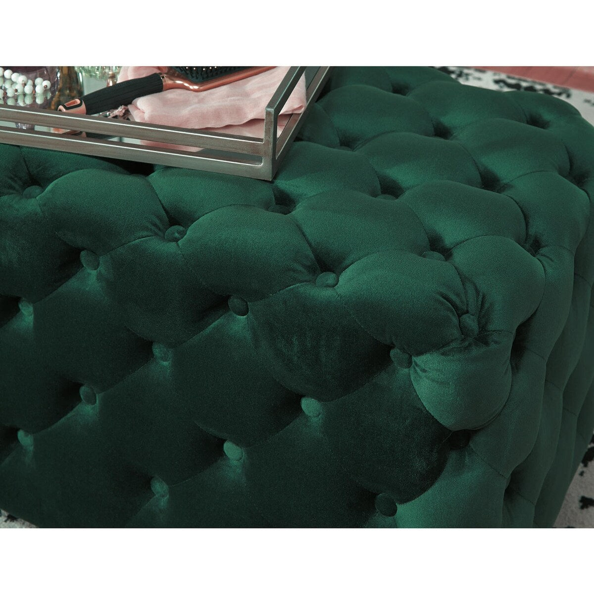 Signature Design by Ashley Brady Green Accent Ottoman
