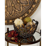 Aluminum Metal Handmade Cutout Coral Decorative Bowl (Set of 2) - Gold, Silver, Black