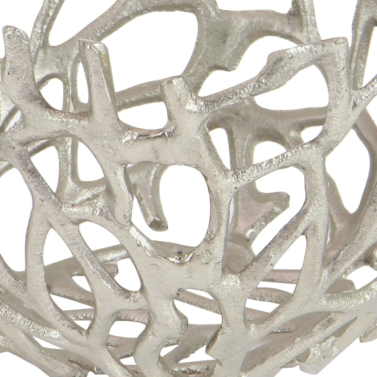 Aluminum Metal Handmade Cutout Coral Decorative Bowl (Set of 2) - Gold, Silver, Black