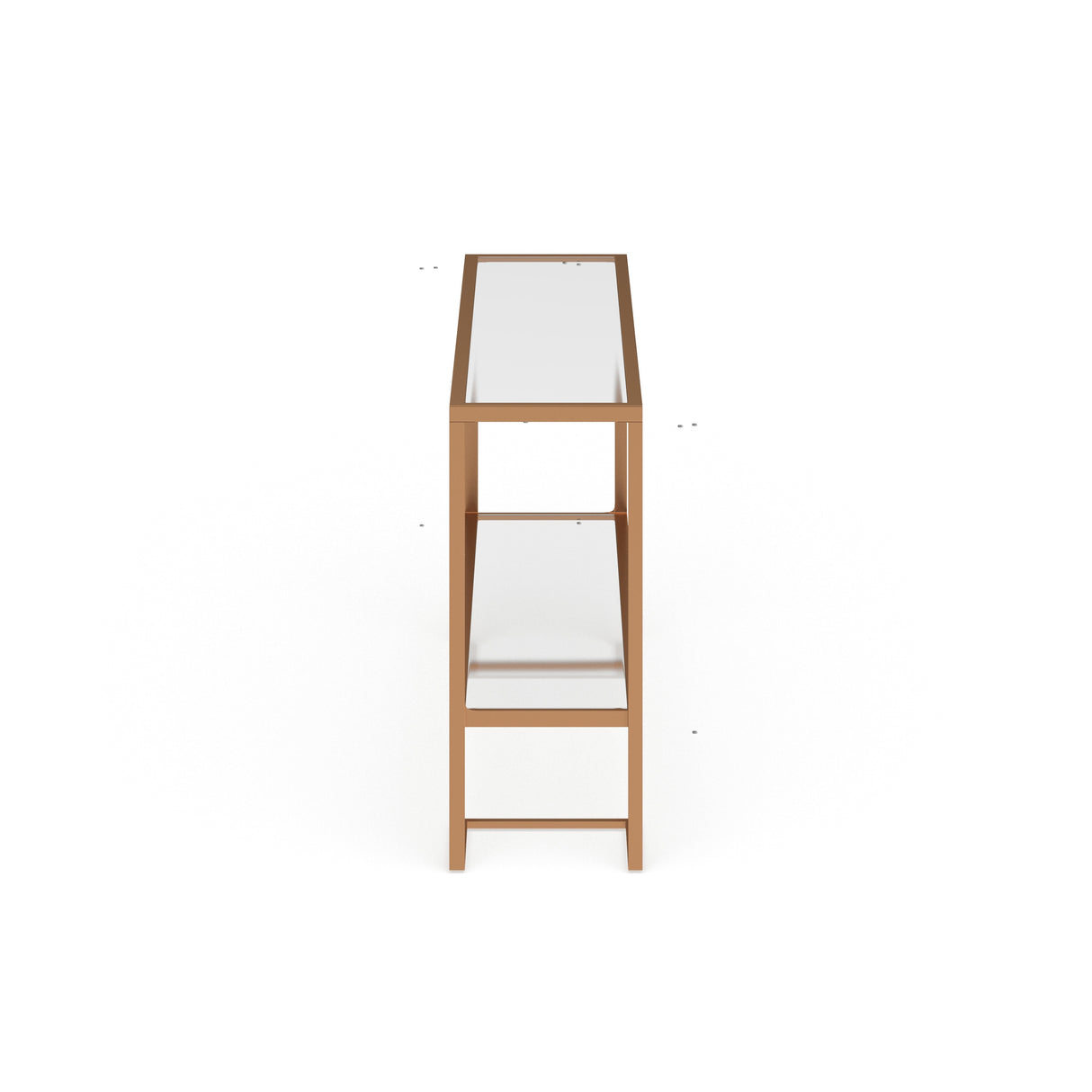 SEI Furniture Grant Glam Gold Matte Finish Console Table