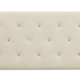 Silver Orchid Heston Contemporary Crystal Diamond Tufted Black Headboard
