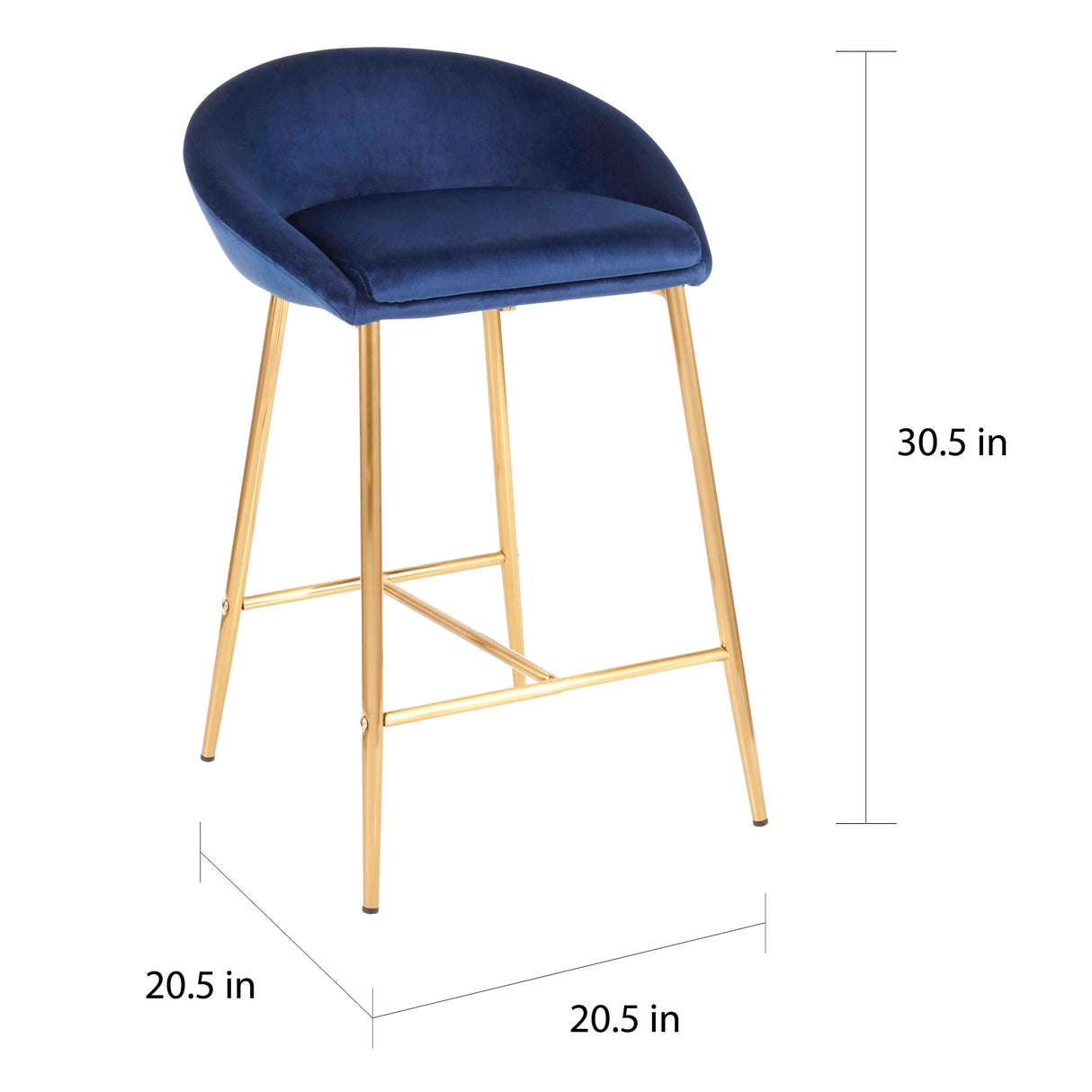 Silver Orchid Livesey 26-inch Glam Counter Stool (Set of 2)