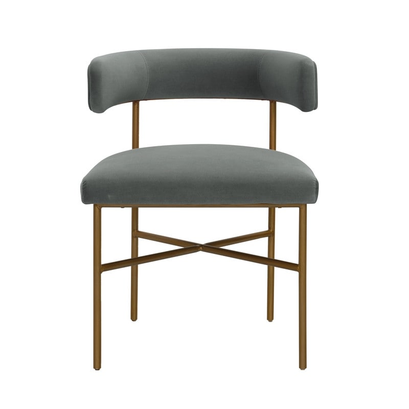 TOV Furniture Kim Performance Grey Velvet Chair