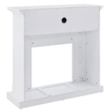 SEI Furniture Rehni Tiled Media Electric Fireplace Console