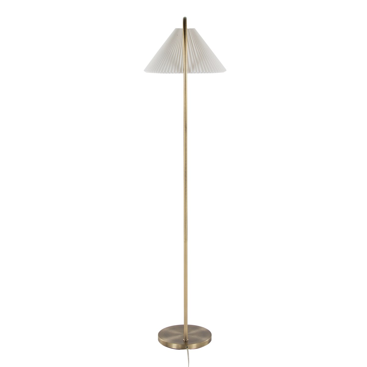 Silver Orchid Sadie 65" Metal Floor Lamp with Pleated Shade