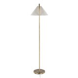 Silver Orchid Sadie 65" Metal Floor Lamp with Pleated Shade