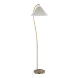 Silver Orchid Sadie 65" Metal Floor Lamp with Pleated Shade