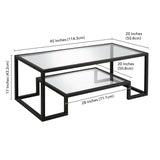 Silver Orchid Solm Blackened Bronze Coffee Table