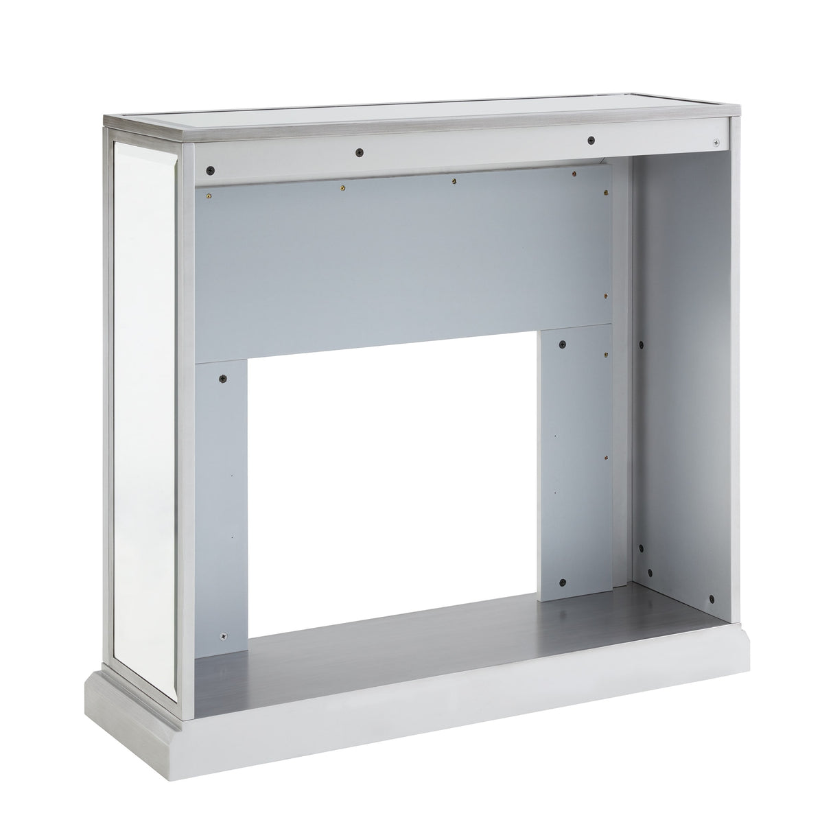SEI Furniture Tranton Contemporary Color Changing Electric Fireplace with a Mirrored and Faux Marble Mantel