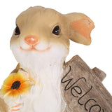 Silverbow Outdoor Rabbit Garden Statue by Christopher Knight Home - 18.25" L x 16.00" W x 28.25" H