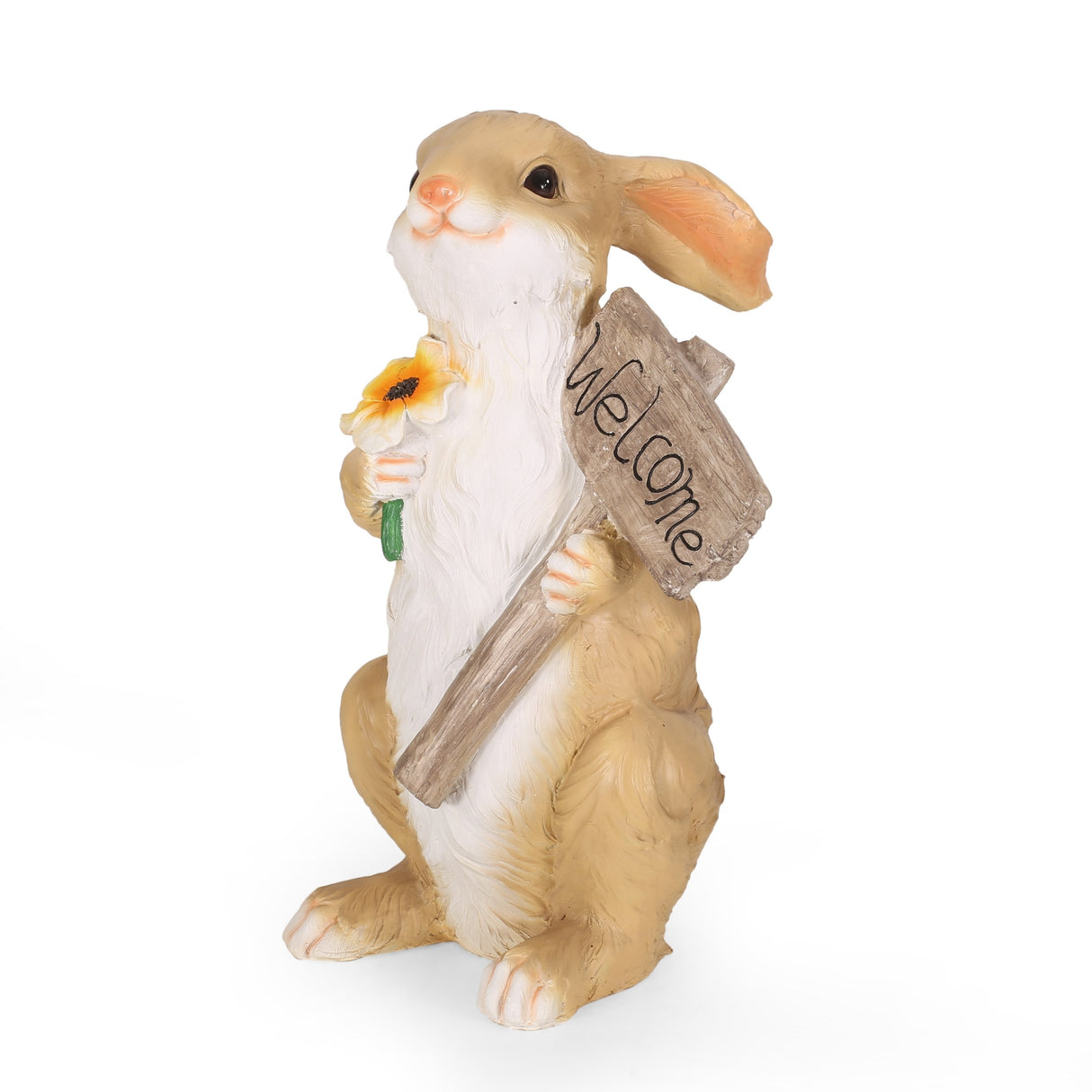 Silverbow Outdoor Rabbit Garden Statue by Christopher Knight Home - 18.25" L x 16.00" W x 28.25" H