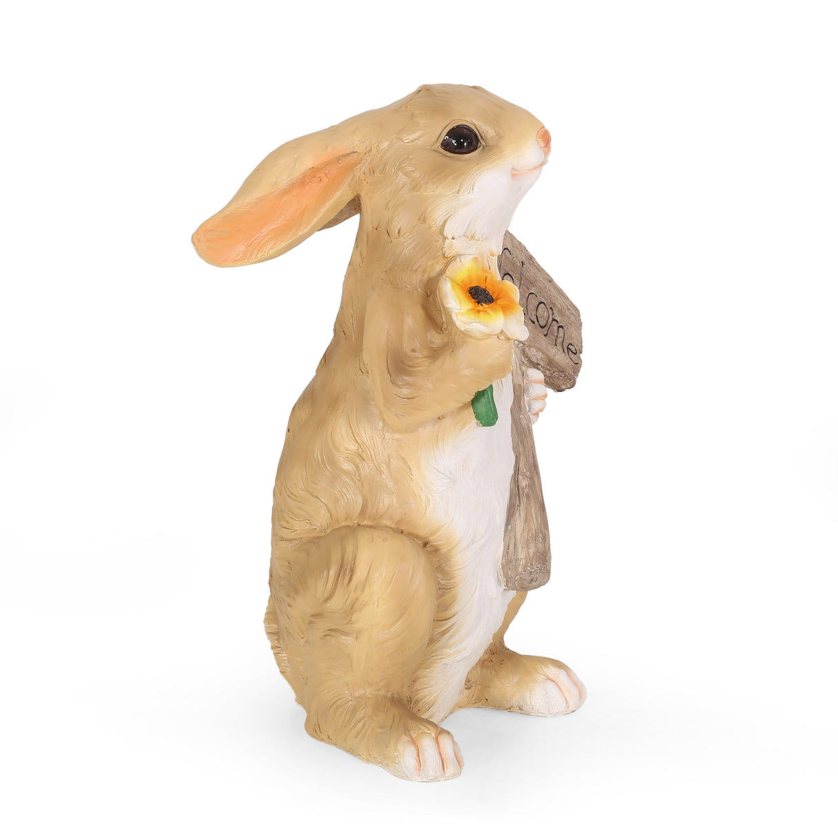 Silverbow Outdoor Rabbit Garden Statue by Christopher Knight Home - 18.25" L x 16.00" W x 28.25" H