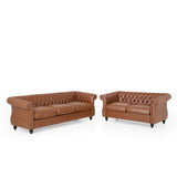 Silverdale Chesterfield 2-piece Living Room Set by Christopher Knight Home