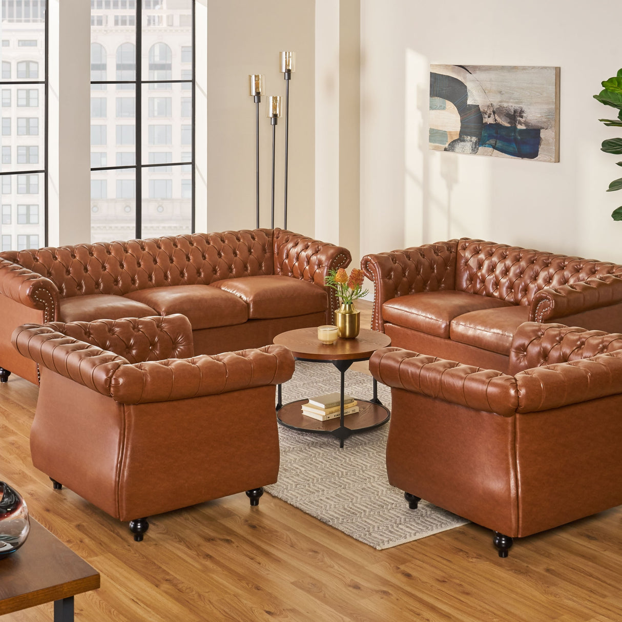 Silverdale Traditional 4-piece Living Room Set by Christopher Knight Home