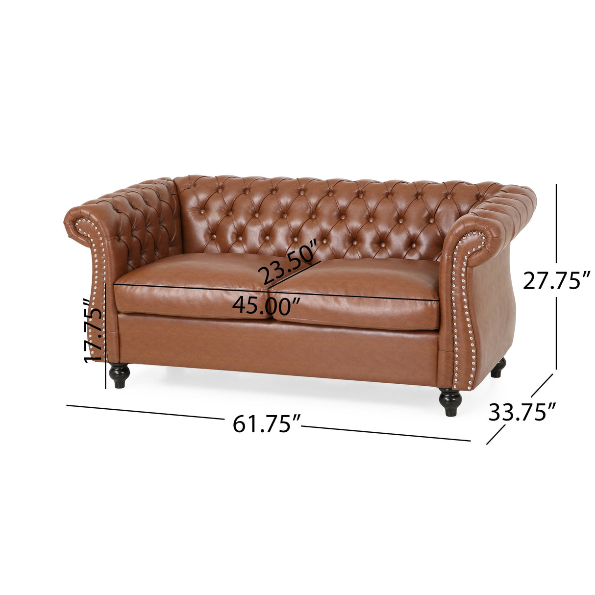 Silverdale Traditional Chesterfield Loveseat and Club Chair Set by Christopher Knight Home