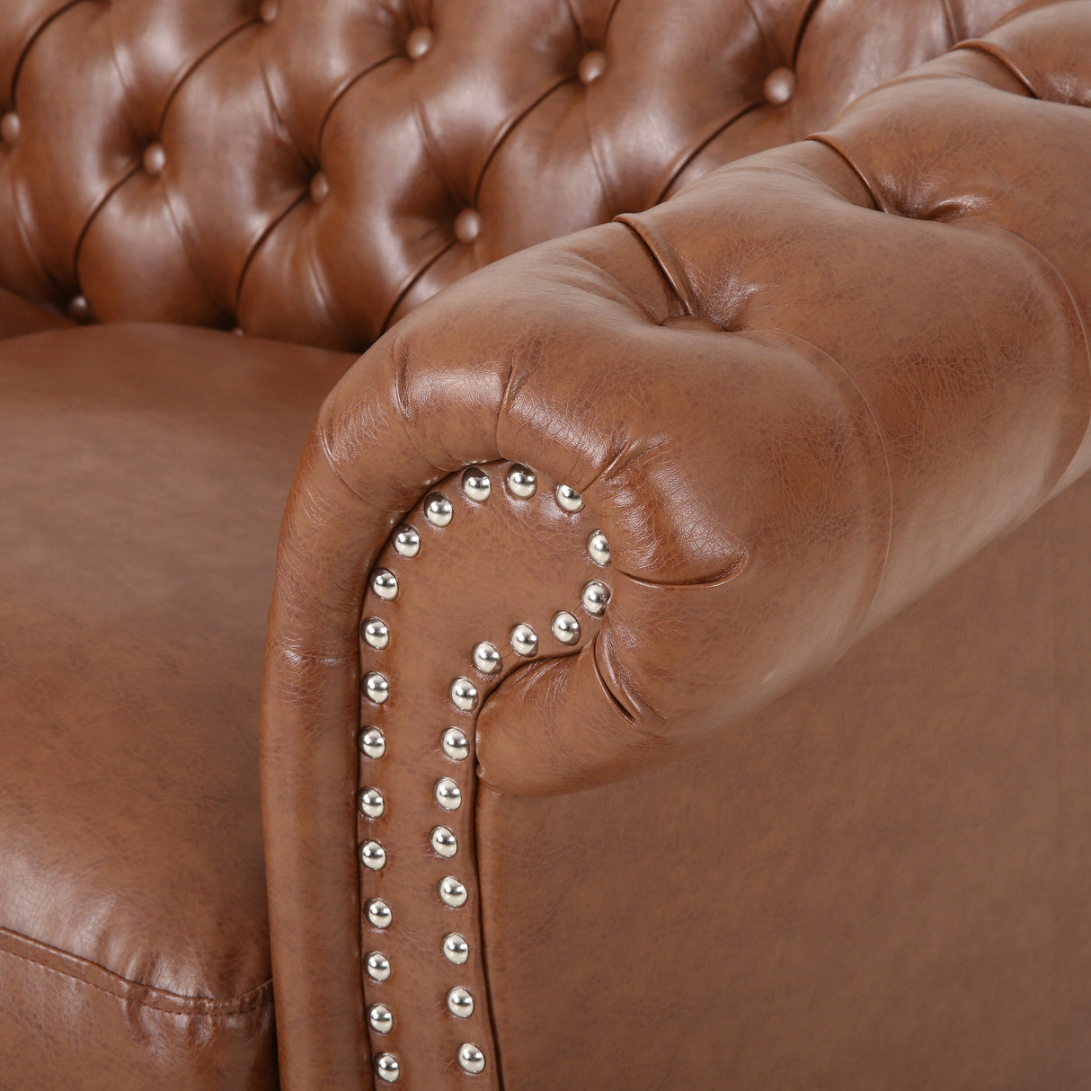 Silverdale Traditional Chesterfield Loveseat and Club Chair Set by Christopher Knight Home
