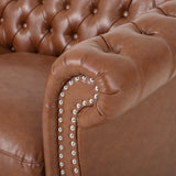 Silverdale Traditional Chesterfield Loveseat and Club Chair Set by Christopher Knight Home