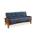 Porch & Den Livernois Vintage Oak Futon Frame with 8-inch Microfiber Futon