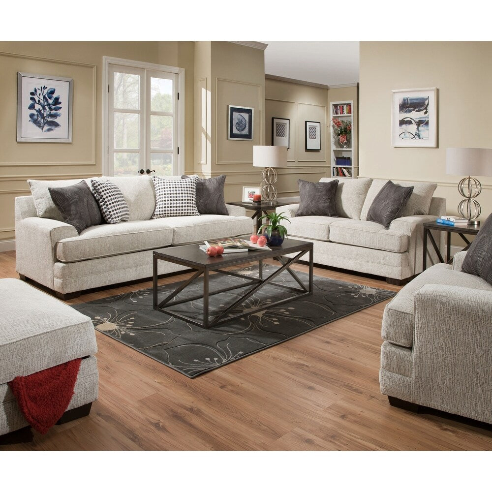 Simmons Upholstery Drillon Driftwood Storage Ottoman