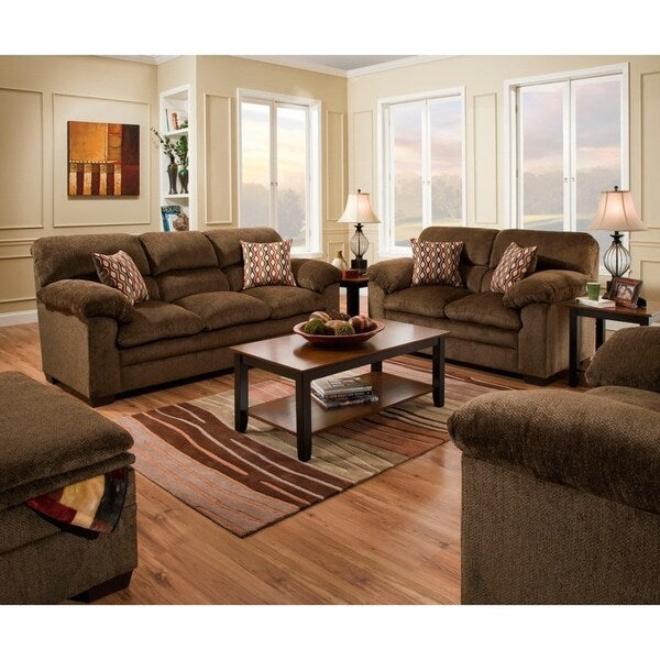 Simmons Upholstery Harlow Chestnut Loveseat
