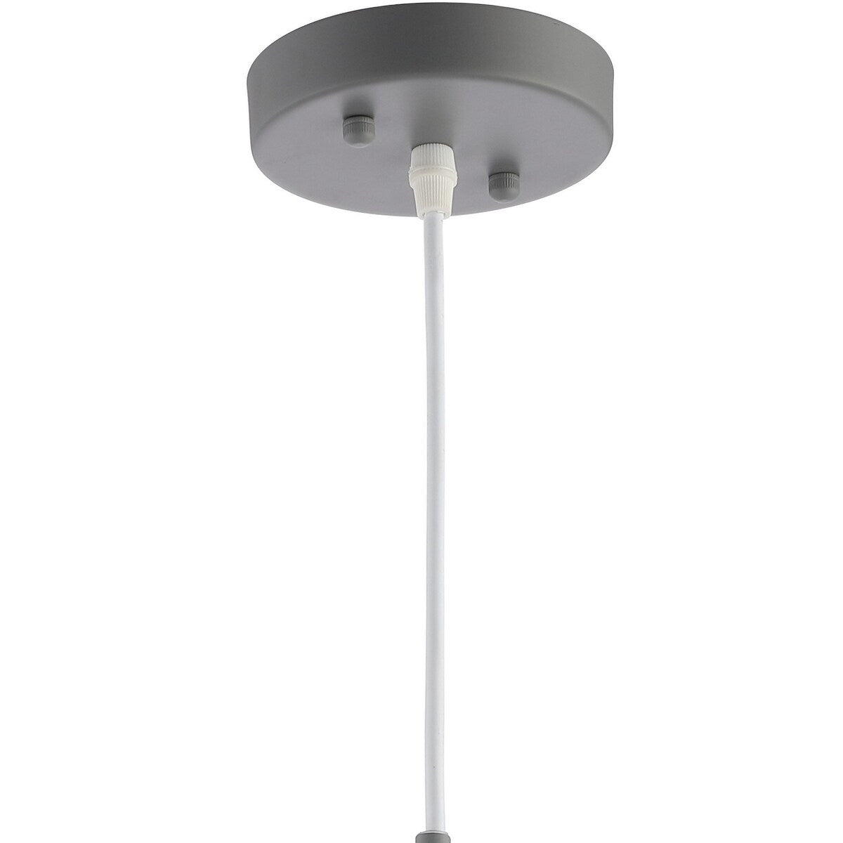 Simon 12" Adjustable Metal/Glass LED Pendant, Gray by JONATHAN Y