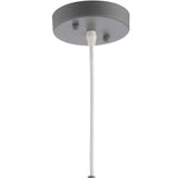 Simon 12" Adjustable Metal/Glass LED Pendant, Gray by JONATHAN Y