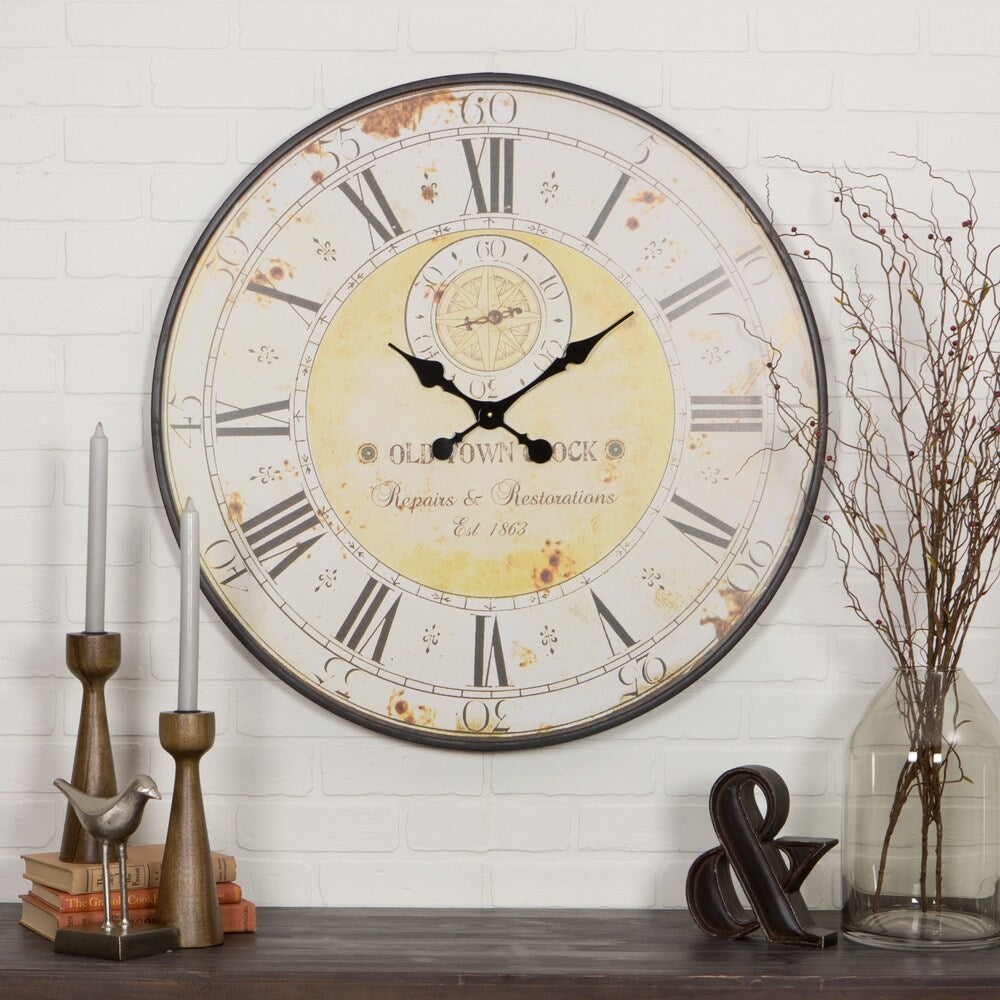 The Gray Barn Beat and Branch Round Wall Clock - 31.5"H x 31.5"W x 1"D