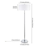 Simone 2-Light Floor Lamp with Fabric Shade