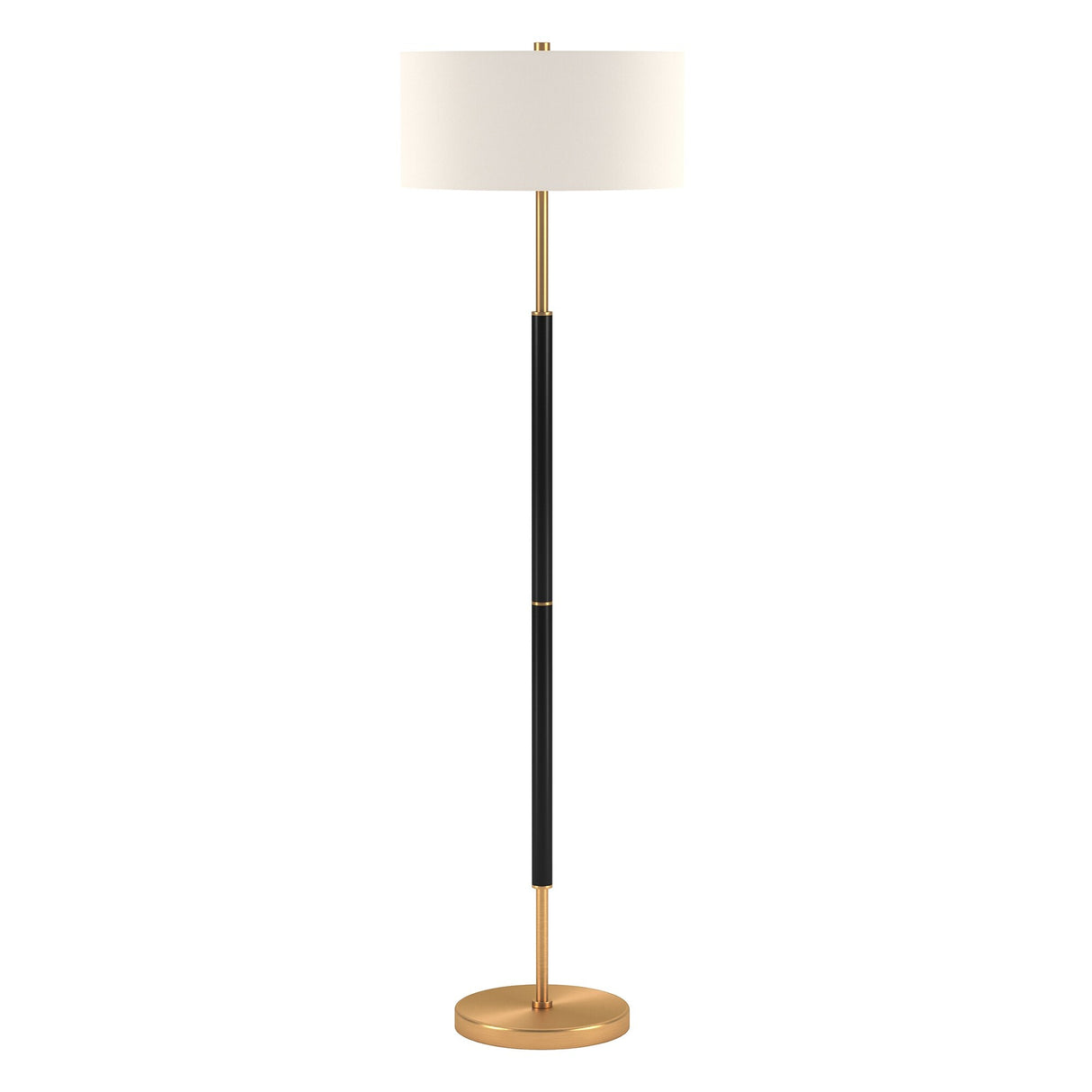Simone 2-Light Floor Lamp with Fabric Shade