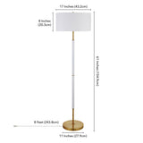 Simone 2-Light Floor Lamp with Fabric Shade