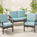 Simone Loveseat and Club Chair Cushions Set by Christopher Knight Home