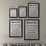 Simple Bathroom Rules-Premium Framed Canvas - Ready to Hang