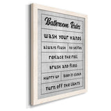 Simple Bathroom Rules-Premium Framed Canvas - Ready to Hang