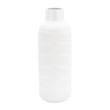 Simple Ceramic Vase Contemporary Pearl Stripe 21" Vase for Floral Arrangements Stylish Table Centerpiece Home,