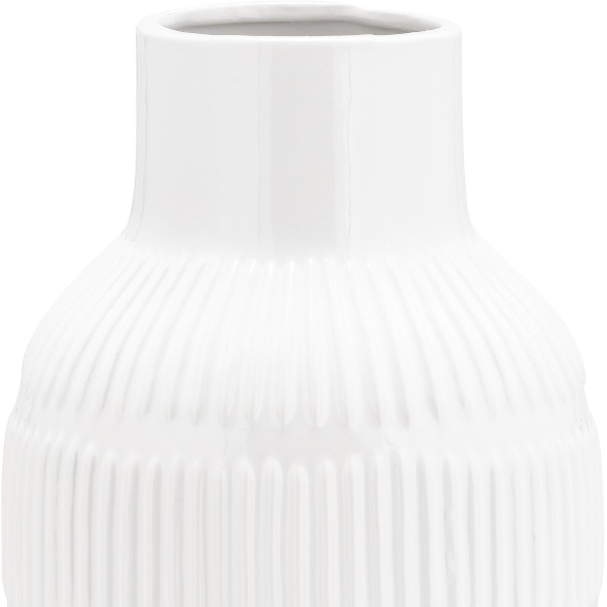 Simple Ceramic Vase Contemporary Pearl Stripe 21" Vase for Floral Arrangements Stylish Table Centerpiece Home,