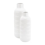 Simple Ceramic Vase Contemporary Pearl Stripe 21" Vase for Floral Arrangements Stylish Table Centerpiece Home,